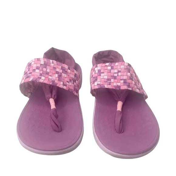 Vionic Women Size 10 Orthaheel Serene Tia Berry Active Sling Thong Sandals Woven - Picture 6 of 12